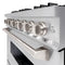 36 In. 5.2 Cu. Ft. Classic Dual Fuel Range With 6 Burner Gas Cooktop And Electric Convection Oven In Stainless Steel