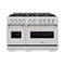 48 In. 6.7 Cu. Ft. Classic Double Oven Dual Fuel Range With 8 Burner Gas Cooktop In Stainless Steel