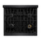 30 In. 4.2 Cu. Ft. Classic Dual Fuel Range With 4 Burner Gas Cooktop And Electric Convection Oven In Black Stainless Steel