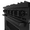 36 In. 5.2 Cu. Ft. Classic Dual Fuel Range With Gas Cooktop And Electric Convection Oven In Black Stainless Steel With 6 Brass Burners