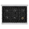 36 In. 5.2 Cu. Ft. Classic Dual Fuel Range With 6 Burner Gas Cooktop And Electric Convection Oven In Stainless Steel With Black Matte Door