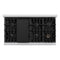 48 In. 6.7 Cu. Ft. Classic Double Oven Dual Fuel Range With 8 Burner Gas Cooktop In Stainless Steel With Black Matte Doors