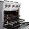 30 In. 4.2 Cu. Ft. Classic Dual Fuel Range With Gas Cooktop And Electric Convection Oven In Stainless Steel With 4 Brass Burners