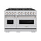 48 In. 6.7 Cu. Ft. Classic Double Oven Dual Fuel Range In Stainless Steel With 8 Brass Burners