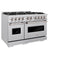 48 In. 6.7 Cu. Ft. Classic Double Oven Dual Fuel Range In Stainless Steel With 8 Brass Burners