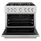 36 In. 5.2 Cu. Ft. Classic Dual Fuel Range With 6 Burner Gas Cooktop And Electric Convection Oven In Satin Stainless Steel