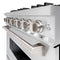 36 In. 5.2 Cu. Ft. Classic Dual Fuel Range With 6 Burner Gas Cooktop And Electric Convection Oven In Satin Stainless Steel
