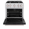 30 In. 4.2 Cu. Ft. Classic Dual Fuel Range With 4 Burner Gas Cooktop And Electric Convection Oven In Satin Stainless Steel With Black Matte Door