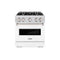 30 In. 4.2 Cu. Ft. Classic Dual Fuel Range With 4 Burner Gas Cooktop And Electric Convection Oven In Satin Stainless Steel With White Matte Door