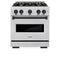 Autograph Edition 30 In. 4.2 Cu. Ft. Classic Dual Fuel Range With 4 Burner Gas Cooktop And Electric Convection Oven In Satin Stainless Steel With Matte Black Accents