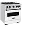 Autograph Edition 30 In. 4.2 Cu. Ft. Classic Dual Fuel Range With 4 Burner Gas Cooktop And Electric Convection Oven In Satin Stainless Steel With White Matte Door And Matte Black Accents
