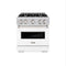 30 In. 4.2 Cu. Ft. Classic Dual Fuel Range With 4 Burner Gas Cooktop And Electric Convection Oven In Stainless Steel With White Matte Door