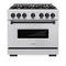 Autograph Edition 36 In. 5.2 Cu. Ft. Classic Dual Fuel Range With 6 Burner Gas Cooktop And Electric Convection Oven In Stainless Steel With Matte Black Accents