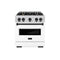 Autograph Edition 30 In. 4.2 Cu. Ft. Classic Dual Fuel Range With 4 Burner Gas Cooktop And Electric Convection Oven In Stainless Steel With White Matte Door And Matte Black Accents