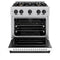 Autograph Edition 30 In. 4.2 Cu. Ft. Classic Dual Fuel Range With 4 Burner Gas Cooktop And Electric Convection Oven In Stainless Steel With White Matte Door And Matte Black Accents