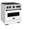 Autograph Edition 30 In. 4.2 Cu. Ft. Classic Dual Fuel Range With 4 Burner Gas Cooktop And Electric Convection Oven In Stainless Steel With White Matte Door And Matte Black Accents