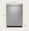 Customfit Energy Star Stainless Interior Smart Dishwasher With Ultra Wash Top Rack And Dual Convection Ultra Dry, 44 Dba