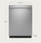 Customfit Energy Star Stainless Interior Smart Dishwasher With Ultra Wash Top Rack And Dual Convection Ultra Dry, Led Lights, 39 Dba