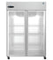 Freezer, Two Section Upright, Full Glass Doors with Lock