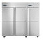 Freezer, Three Section Upright, Half Stainless Doors with Lock