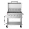 36 in. Commercial Outdoor Propane Gas Grill with Roll Dome Cover in Stainless Steel