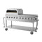 72 in. Commercial Outdoor Propane Gas Grill with 36 in. Pizza Oven in Stainless-Steel