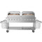 72 in. Commercial Outdoor Propane Gas Grill with Two 36 in. Pizza Ovens in Stainless-Steel, ETL Listed