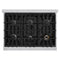 36 In. 5.2 Cu. Ft. Classic Gas Range With 6 Burner Cooktop And Convection Gas Oven In Stainless Steel
