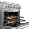 36 In. 5.2 Cu. Ft. Classic Gas Range With 6 Burner Cooktop And Convection Gas Oven In Stainless Steel