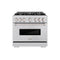 36 In. 5.2 Cu. Ft. Classic Gas Range With 6 Burner Cooktop And Convection Gas Oven In Stainless Steel