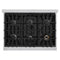 36 In. 5.2 Cu. Ft. Classic Gas Range With 6 Burner Cooktop And Convection Gas Oven In Stainless Steel