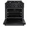 30 In. 4.2 Cu. Ft. Classic Gas Range With 4 Burner Cooktop And Convection Gas Oven In Black Stainless Steel