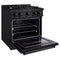 30 In. 4.2 Cu. Ft. Classic Gas Range With 4 Burner Cooktop And Convection Gas Oven In Black Stainless Steel