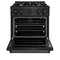 30 In. 4.2 Cu. Ft. Classic Gas Range With 4 Burner Cooktop And Convection Gas Oven In Black Stainless Steel