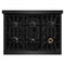 36 In. 5.2 Cu. Ft. Classic Gas Range With 6 Burner Cooktop And Convection Gas Oven In Black Stainless Steel
