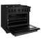 36 In. 5.2 Cu. Ft. Classic Gas Range With 6 Burner Cooktop And Convection Gas Oven In Black Stainless Steel