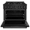 36 In. 5.2 Cu. Ft. Classic Gas Range With 6 Burner Cooktop And Convection Gas Oven In Black Stainless Steel