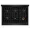 36 In. 5.2 Cu. Ft. Classic Gas Range With 6 Burner Cooktop And Convection Gas Oven In Black Stainless Steel