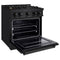 30 In. 4.2 Cu. Ft. Classic Gas Range With Convection Gas Oven In Black Stainless Steel With 4 Brass Burners