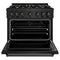36 In. 5.2 Cu. Ft. Classic Gas Range With Convection Gas Oven In Black Stainless Steel With 6 Brass Burners