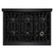 36 In. 5.2 Cu. Ft. Classic Gas Range With Convection Gas Oven In Black Stainless Steel With 6 Brass Burners