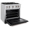 30 In. 4.2 Cu. Ft. Classic Gas Range With 4 Burner Cooktop And Convection Gas Oven In Stainless Steel With Black Matte Door