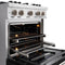 30 In. 4.2 Cu. Ft. Classic Gas Range With 4 Burner Cooktop And Convection Gas Oven In Stainless Steel With Black Matte Door