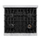 30 In. 4.2 Cu. Ft. Classic Gas Range With 4 Burner Cooktop And Convection Gas Oven In Stainless Steel With Black Matte Door
