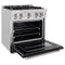 30 In. 4.2 Cu. Ft. Classic Gas Range With 4 Burner Cooktop And Convection Gas Oven In Stainless Steel With Black Matte Door