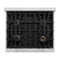 30 In. 4.2 Cu. Ft. Classic Gas Range With 4 Burner Cooktop And Convection Gas Oven In Stainless Steel With Black Matte Door