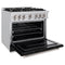 36 In. 5.2 Cu. Ft. Classic Gas Range With 6 Burner Cooktop And Convection Gas Oven In Stainless Steel With Black Matte Door