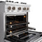 30 In. 4.2 Cu. Ft. Classic Gas Range With Convection Gas Oven In Stainless Steel With 4 Brass Burners