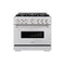 36 In. 5.2 Cu. Ft. Classic Gas Range With Convection Gas Oven In Stainless Steel With 6 Brass Burners