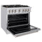 36 In. 5.2 Cu. Ft. Classic Gas Range With Convection Gas Oven In Stainless Steel With 6 Brass Burners